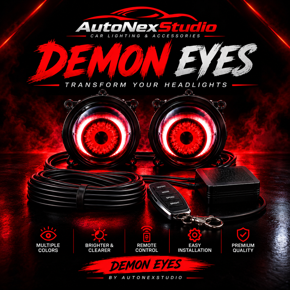 AutonexStudio™ - Universal Demon Eyes LED Kit